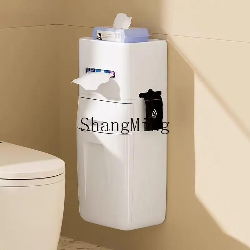 

CL wall-mounted trash can bathroom new garbage Lou household toilet hanger office multi-functional side rack