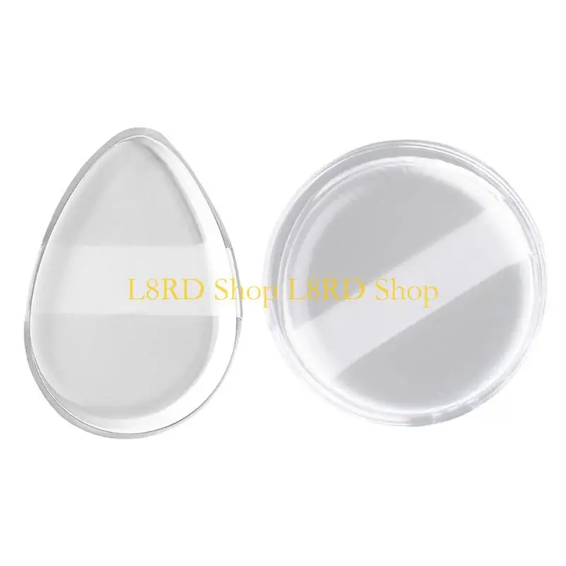 L8RD แบบโปร่งใสซิลิโคนพัฟพัฟแบบไม่ดูดซับเครื่องแต่งหน้าเครื่องสำอางที่ใช้ซ้ำได้จริงสำหรับผู้หญิง