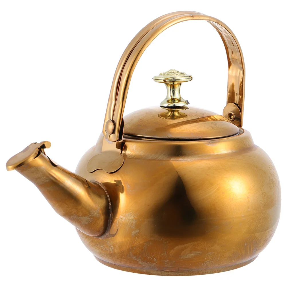 

1pc Stainless Steel Water Kettle Home Teapot Anti-Scald Handle Heat Resistant Gas Stove Compatible Portable Household