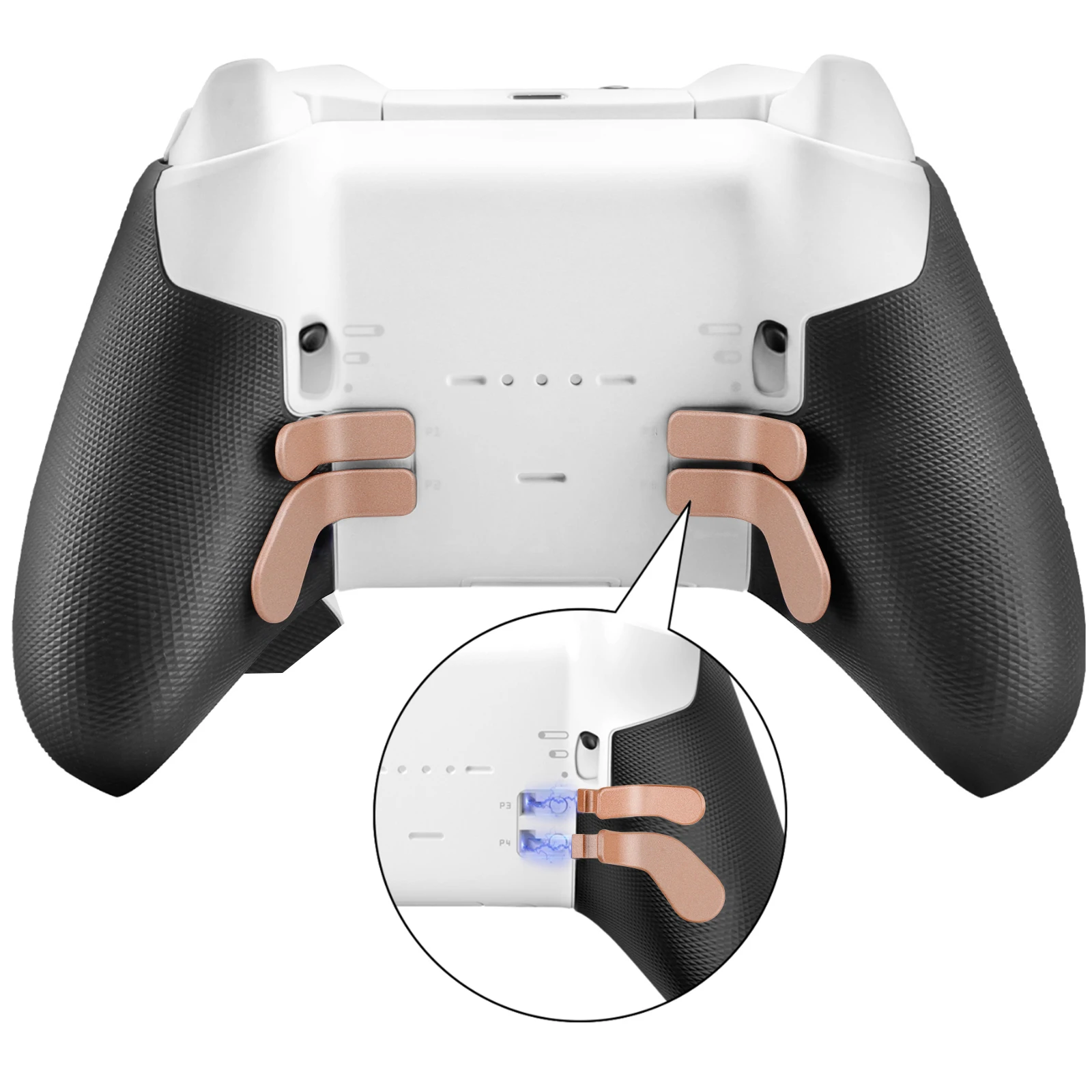 Xbox One Elite シリーズ 2 コントローラー用アクセサリー (モデル 1797) メタルサムスティックパドルジョイスティック交換部品キット