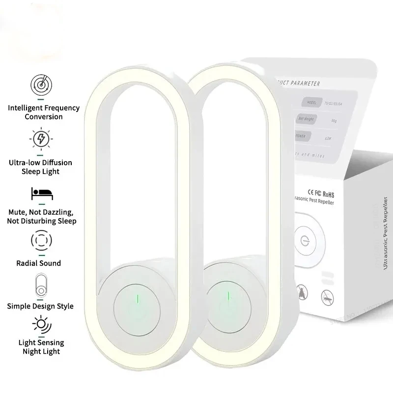 Zai Xiao Repellente per insetti ad ultrasuoni Repellente per zanzare elettronico Mouse Spider Scarafaggio Assassino per insetti portatile