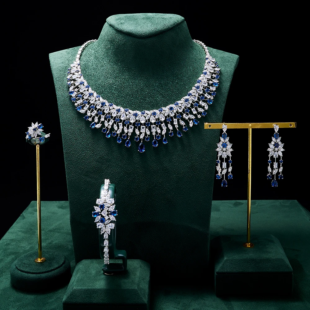

IN JEWELIFE Luxury Women Jewelry set Cubic Zirconia Bridal Necklace Sets DuBai Saudi Wedding Engagement Party Festival Accessory