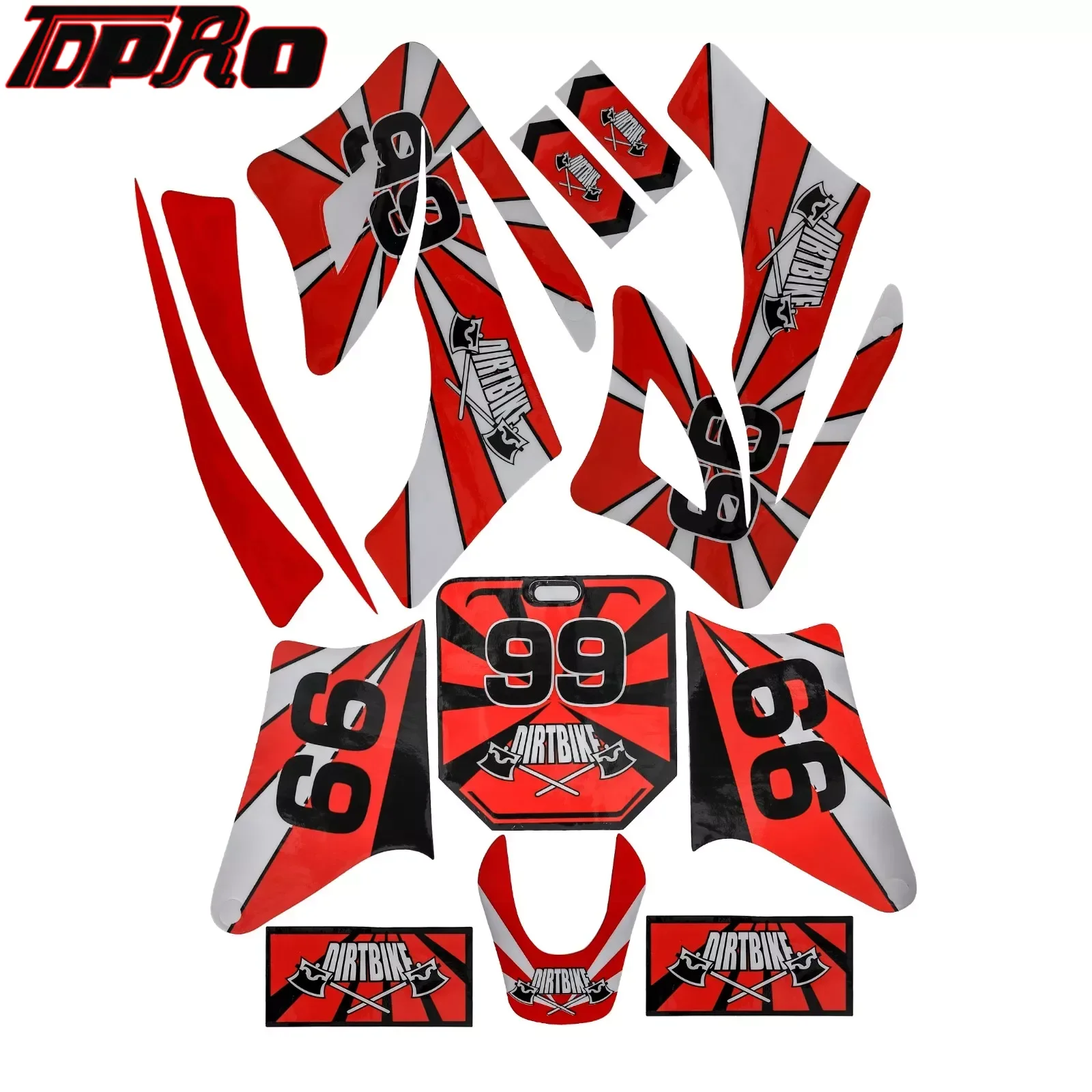 Colorful Plastic Fender Fairing Body Sticker Decal Graphics Kit For Apollo Orion 110cc 125cc 150cc 250cc Dirt Bike Pit