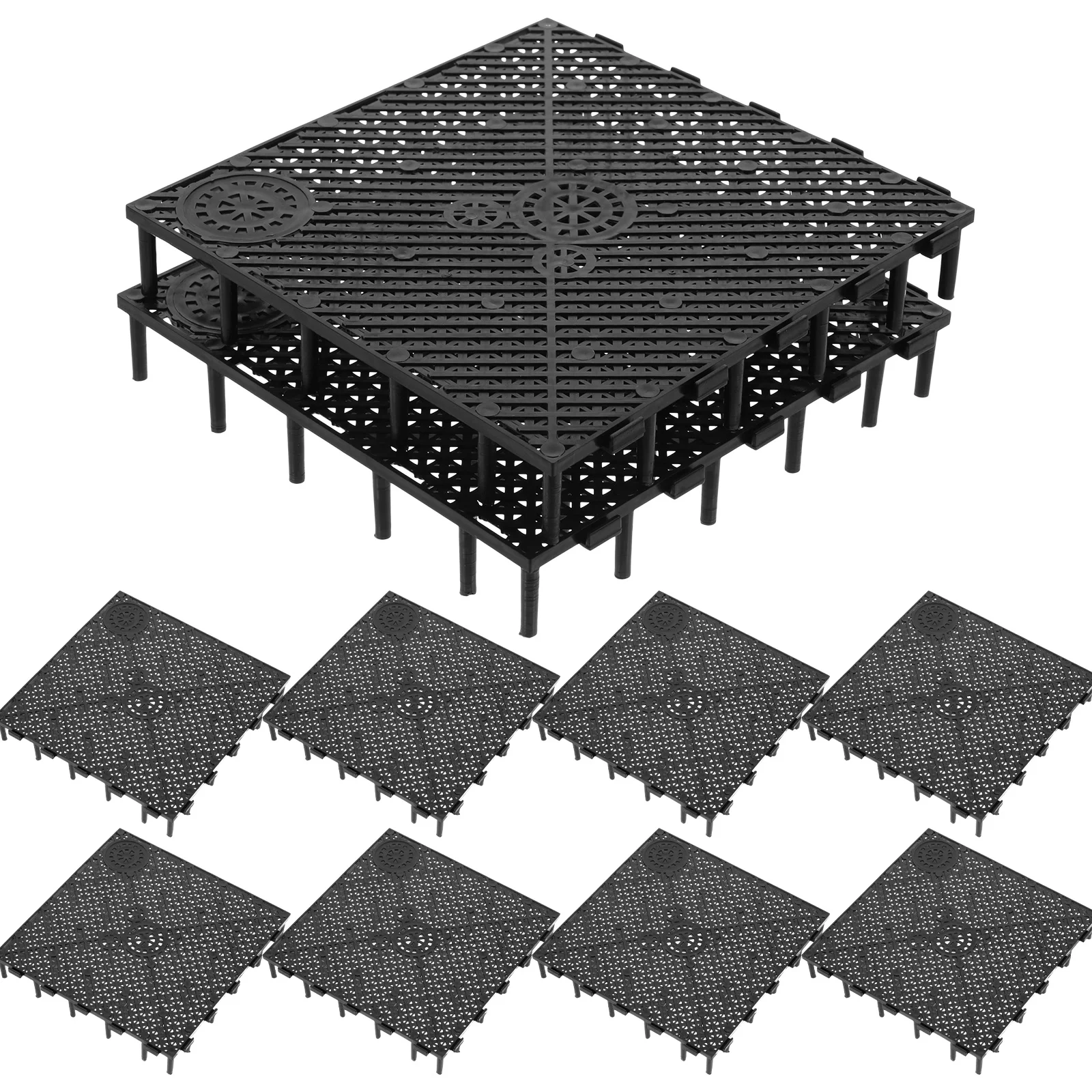 

10Pcs PVC Filter Plate Bottom Splicing Type for Fish Tank Aquarium Grid Base Ideal for Dragon Fish and Marine Breeding Setup