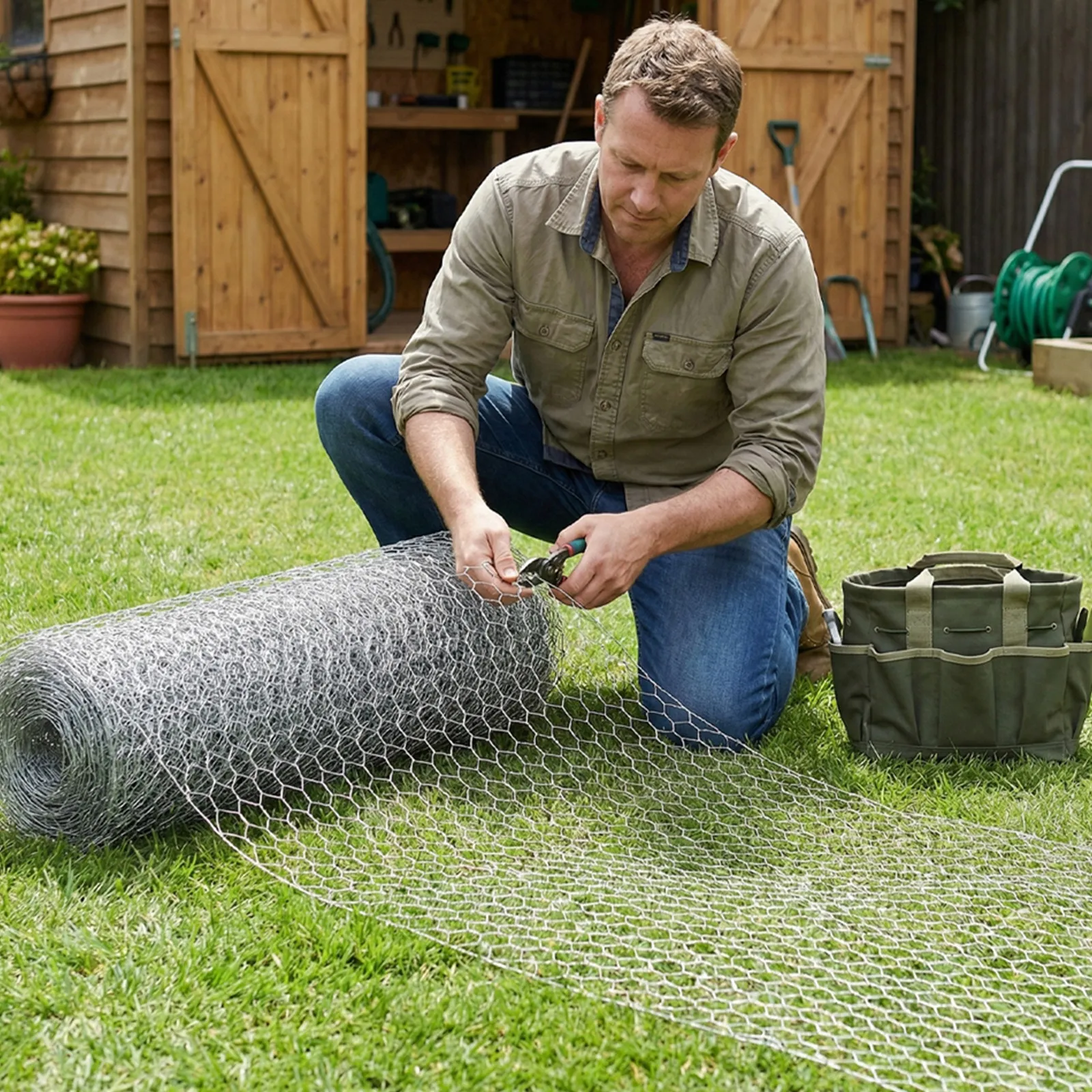 Galvanized Hexagonal Chicken Wire Mesh Roll 15.7x157 Inches Weatherproof Wire Netting for Garden Poultry Coop Fence Barrier