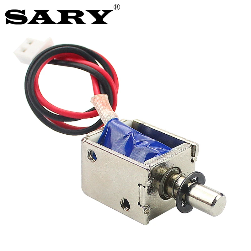 Small DC12V electric lock push-pull electromagnet mini open frame solenoid coil stroke 4mm magnetic lock