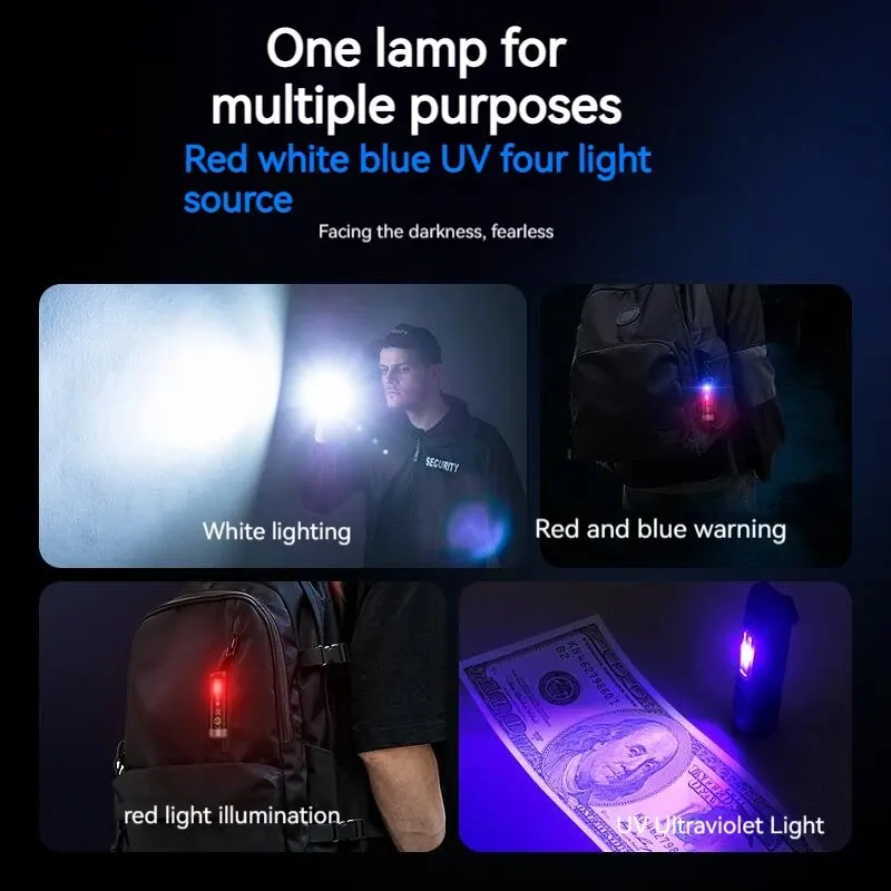 Philips la más nueva linterna portátil LED recargable luz UV Mini linternas lámpara de Camping para senderismo autodefensa