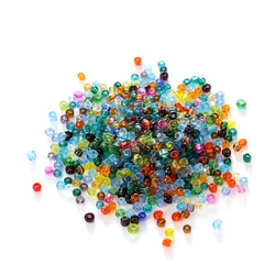 1000Pcs/Lot 2mm Colorful Round Transparent Glass Seed Beads Loose Beads for DIY Necklace Bracelet Jewelry Making Accessories
