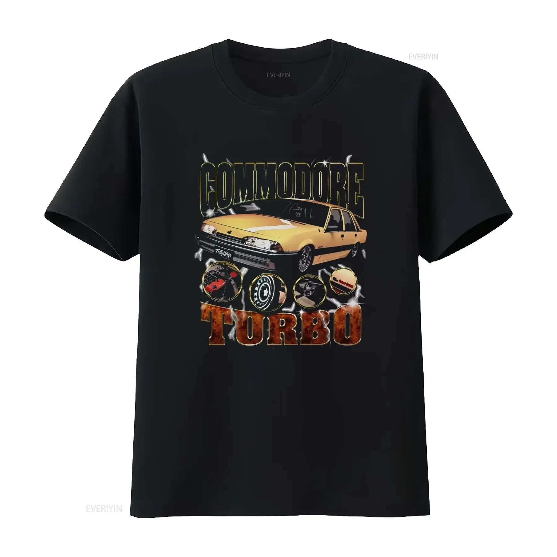 Retro Style VL Turbo Commodore T Shirt for Car Enthusiasts vintage Washed Top For Everyday Wear Breathable Casual Comfortable