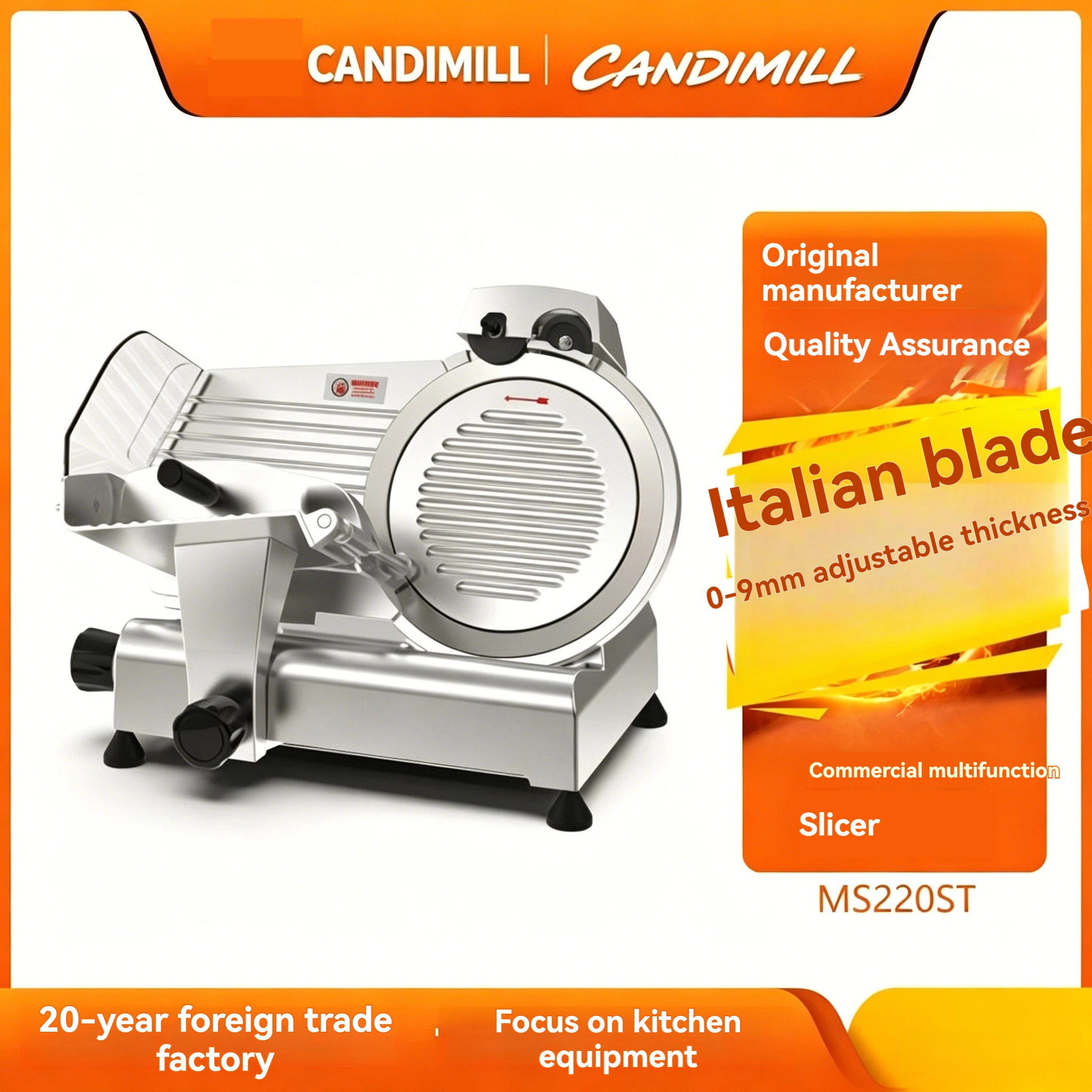 Electric Commercial Meat Slicing Machine Automatic Lamb Roll Slicer Full Auto Meat Cutter for Catering Use
