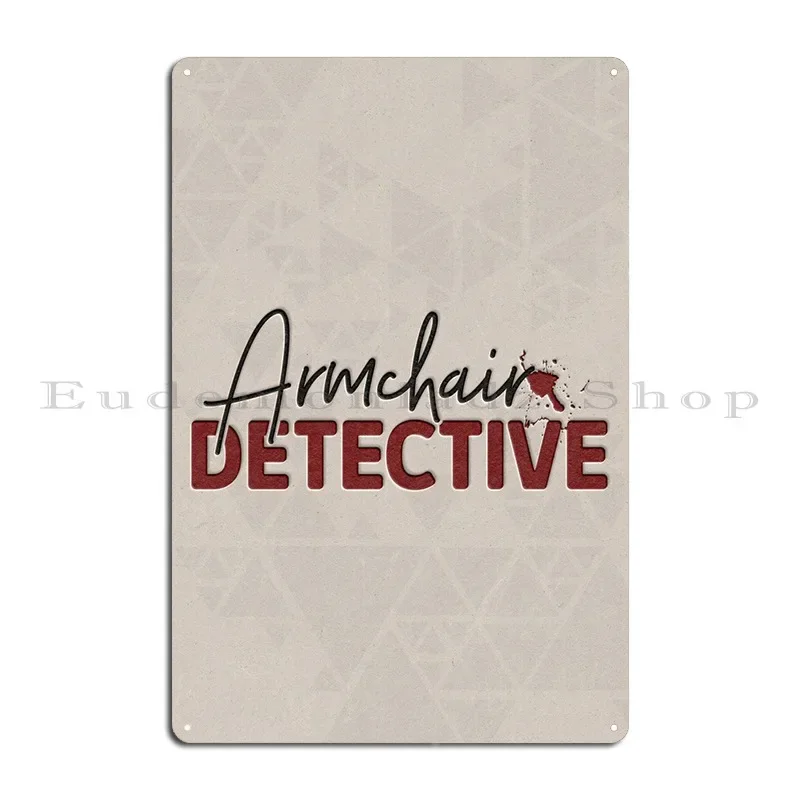 Sillón Detective Letrero de metal Diseño personalizado clásico Pub Diseño Cartel de chapa Póster