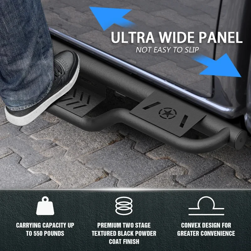 

High Quality Running Boards With Two Stairs Design Steel 2015-2026 F150 & 2017-2026 F250 F350 F450 F550 (2 Doo Hot Selling