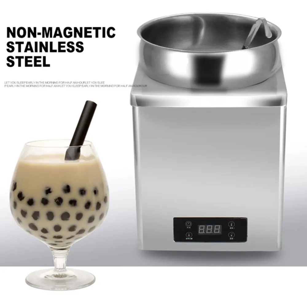 Commercial 7L Multi Cooker Tapioca Pearl Boiling hine Insulation Pot Milk Tea Stainless Steel Warm Soup Pot