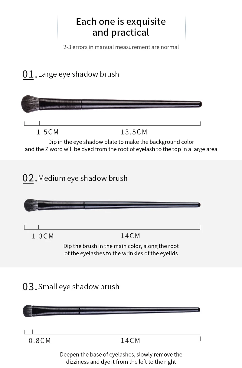 Natürliche Augen Make-Up Pinsel Set Lidschatten Pinsel Augenbraue Kontur Eyeliner Pinsel Frauen Augen Kosmetik Blending Detail Make-Up-Tools – Detail 7