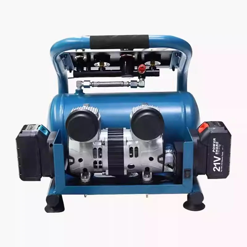 Industrial Grade High Power Air Compressor Rechargeable Wireless Lithium Battery Air Compressor Dual Pressure Gauge Power Tool