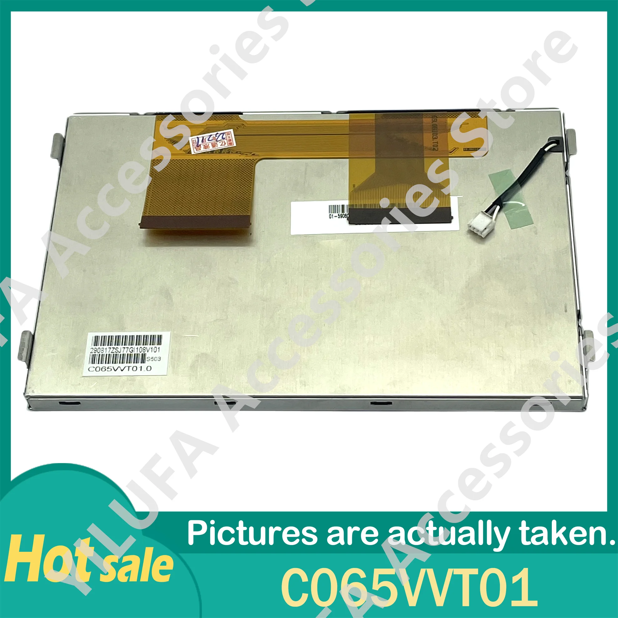 100% original c065vvt01 c065vvt01.0 a + painel de exibição lcd de 6.5 polegadas