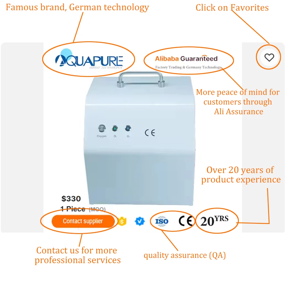 O3 Generator Machine Ozone Equipment with oxygen machine dual machine for making ozone water