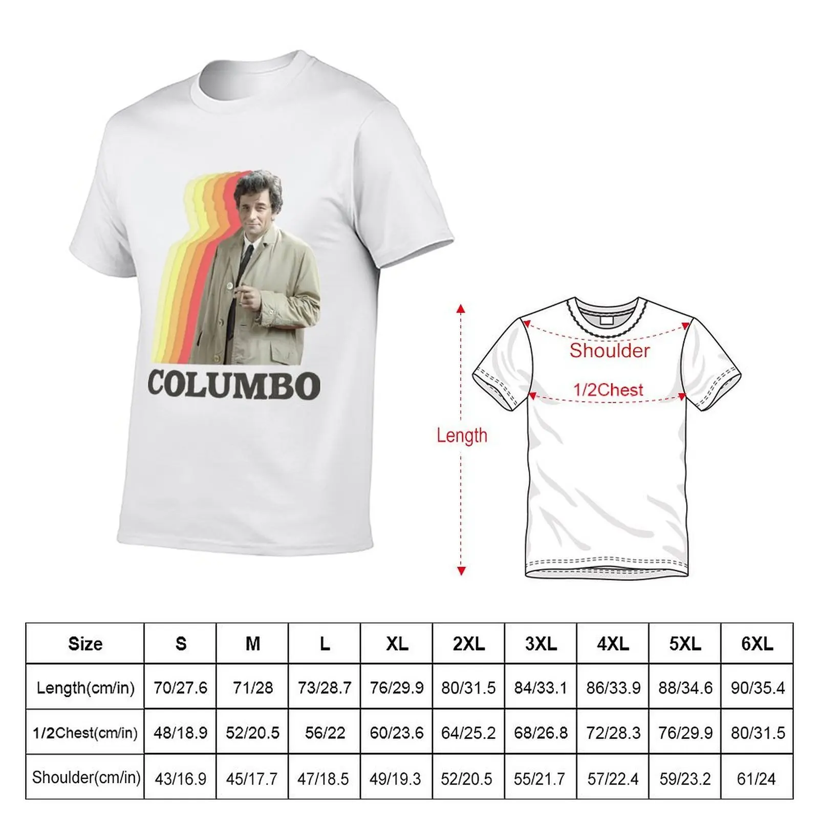 Columbo T-Shirt vintage anime shirt blue archive designer t shirt men