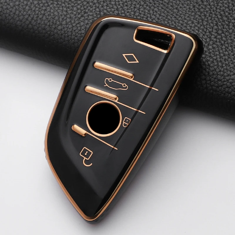 Fashion TPU Car Key Case Cover Shell Fob For BMW X1 X3 X5 X6 X7 1 3 5 6 7 Series G20 G30 G11 F15 F16 G01 G02 F48 Accessories