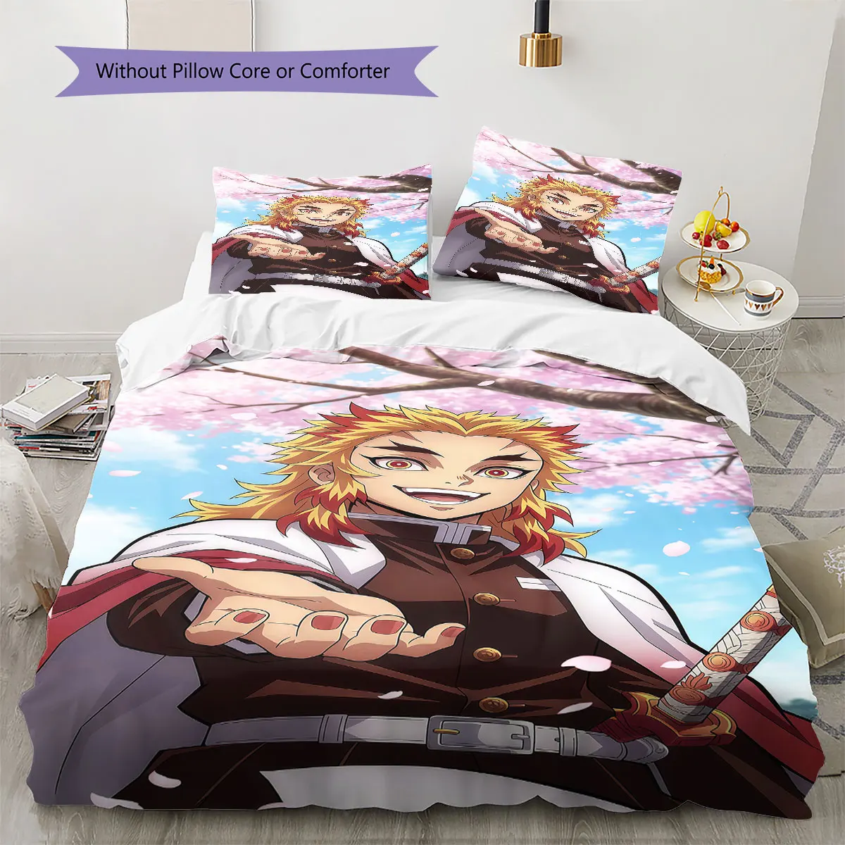 Demon Slayer Kimetsu no Yaiba Comfor Duvet Cover Kid's Bedding Set,Extra Large Size Holiday Gift Various Sizes Available -HE11