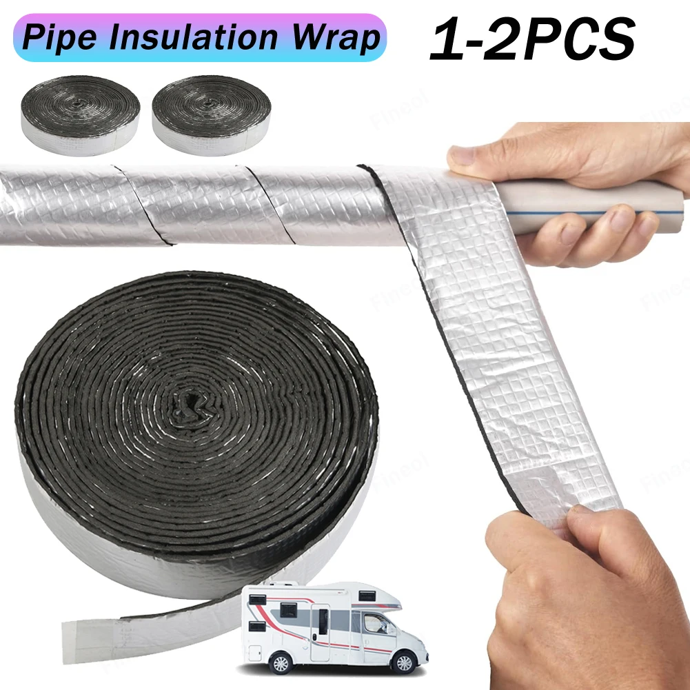 

Изоляционная пленка для труб 33 фута, отделка из алюминиевой фольги, изоляционная пленка для защиты от замерзания, водонепроницаемая для наружной трубы с холодной и горячей водой