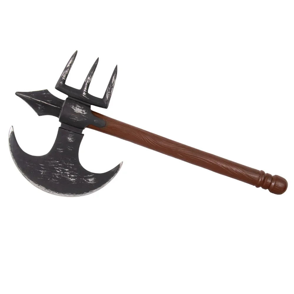 Viking Axe Medieval Axes Pirate Costume Prop PU Foam Hammer Party Favor Photo Prop Decorative Halloween Cosplay Weapons Fake Axe