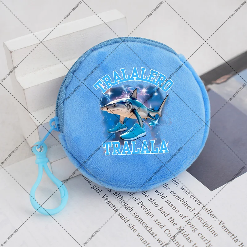 Mini monederos italianos Brainrot Tung Tungtung Sahur Telala, tiburón divertido, billetera con estampado gráfico Popular para juegos, monedero portátil de regalo