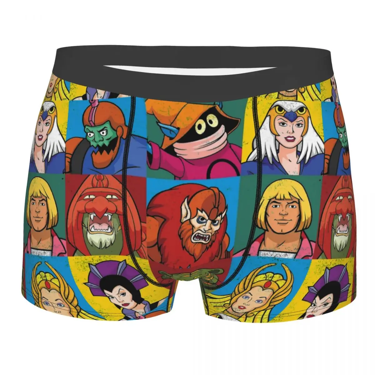 Boxer He-Man And Friends Shorts Panties Man Underwear Masters Of Universe Skeletor Heman Mid Waist Underpants for Male Plus Size