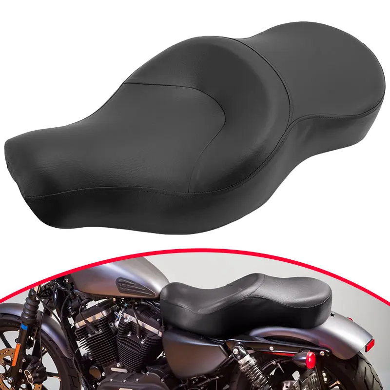 

Переднее и заднее пассажирское сиденье водителя мотоцикла, два сиденья из искусственной кожи для Harley Sportster XL883 XL1200 Iron XL 883 1200 48 2004-2015