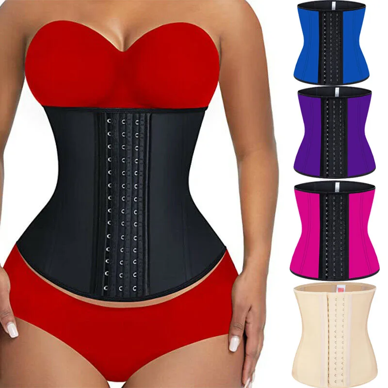 

Fajas Colombians Latex Waist Trainer Cincher Long Torso Body Shapewear Women Slimming Belly Sheath Girdles Shaper 9 Steel Bones