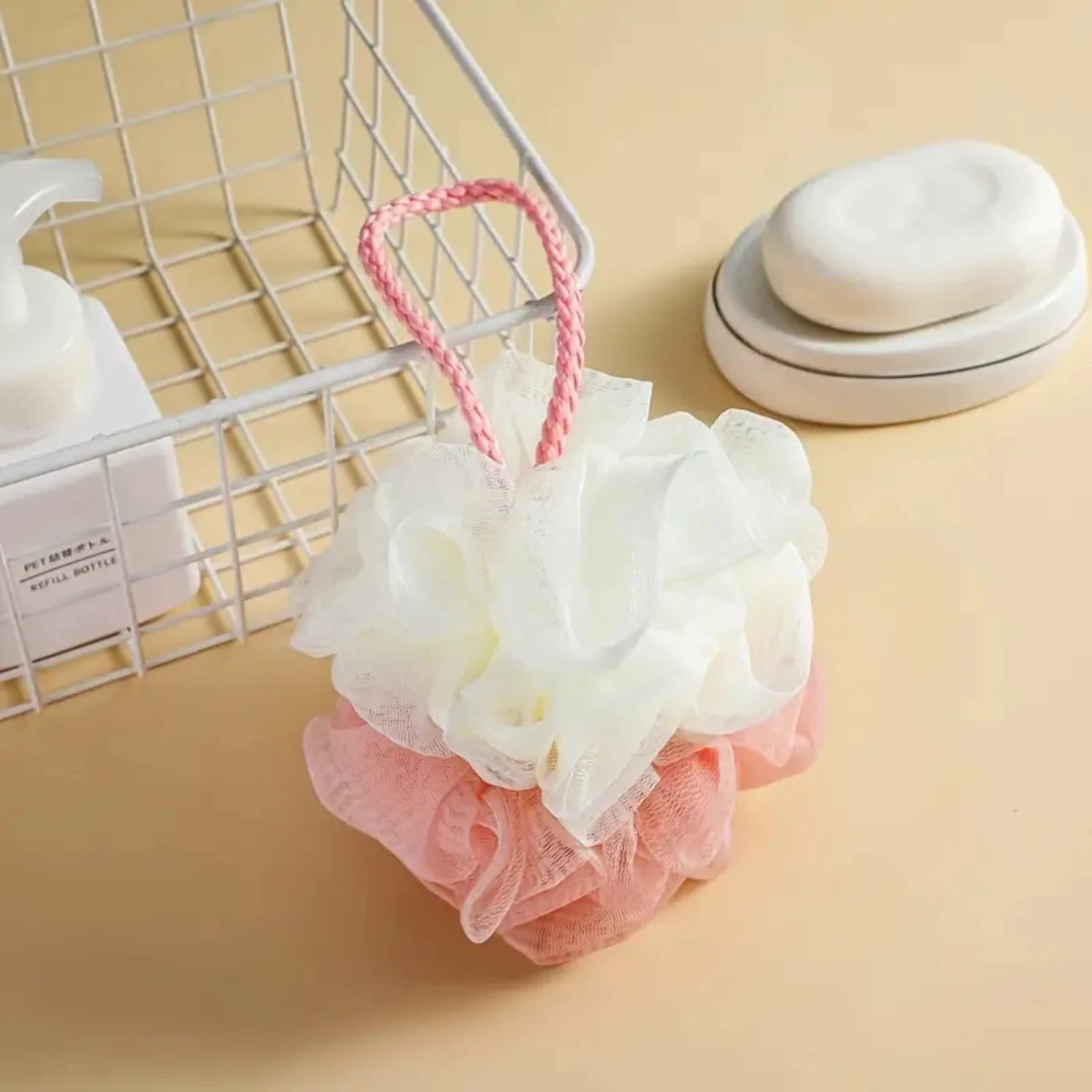 Spugna morbida per luffa da bagno, scrubber per doccia corpo delicato per esfoliare e pulire, lussuosa spugna da bagno luffa per simile a una spa