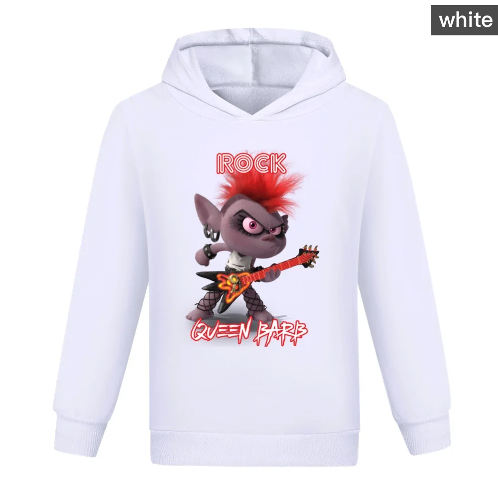 New Fashion TROLLS' WORLD TOUR Hoodies Baby Girl Sweatshirt Children Clothing Kids Sweater Coat Boys Cotton Costume Christma 531