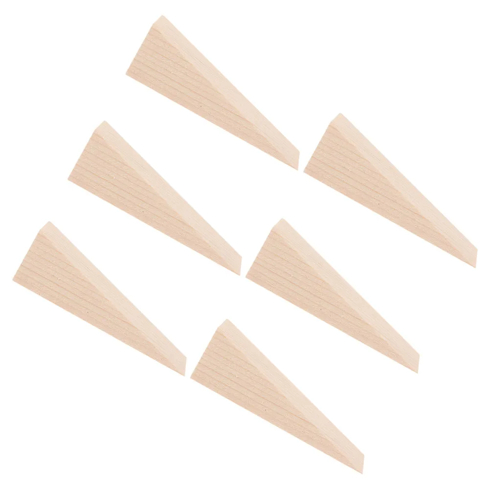 

6pcs Wedge Non Security Wood Block Door Stop Door Stopper Slip Chevron Design Security Stopper Outdoor Use