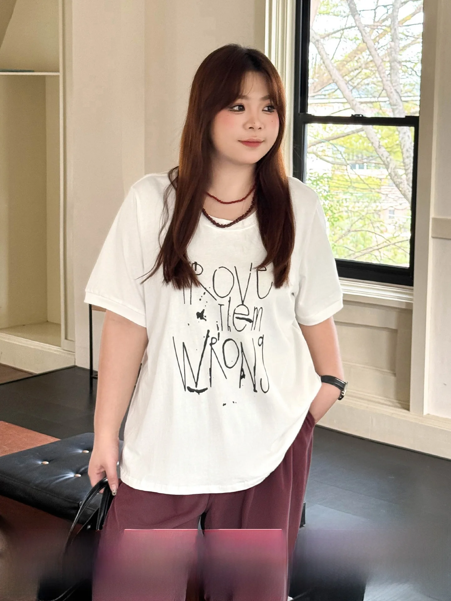 

Женская футболка больших размеров: дышащая, с эффектом облачной мягкости, с коротким рукавом, с буквенным принтом, повседневная, свободного кроя, хлопковая, для полных женщин