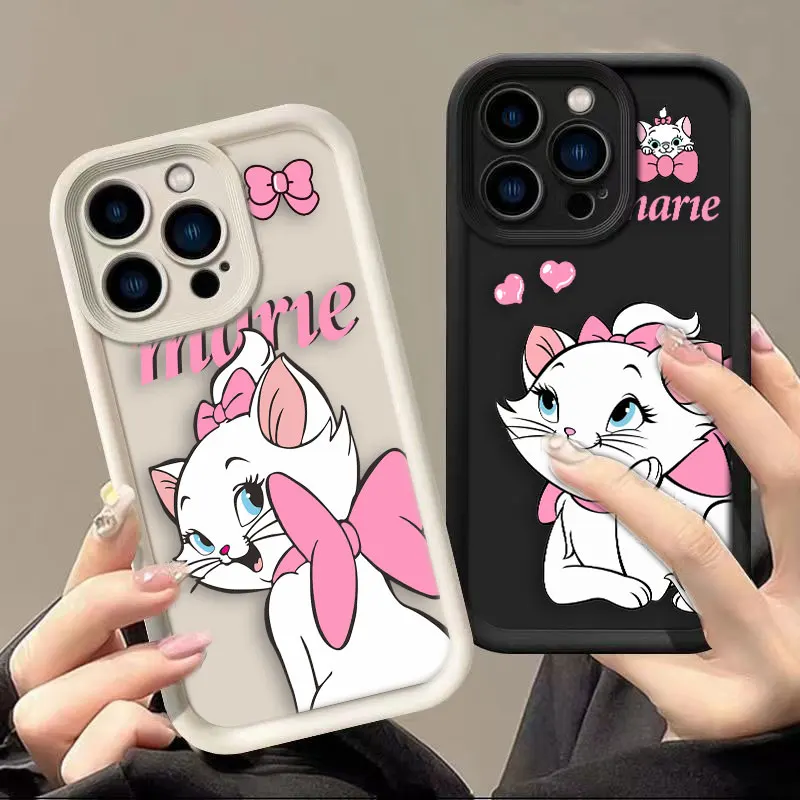 Disney's Cute Mary Cat Luxtury Phone Case For VIVO V20 V23 V23E V25 V27 V29 V30 V30E X60 X70 X80 X90 X100 PRO 4G 5G Case Funda