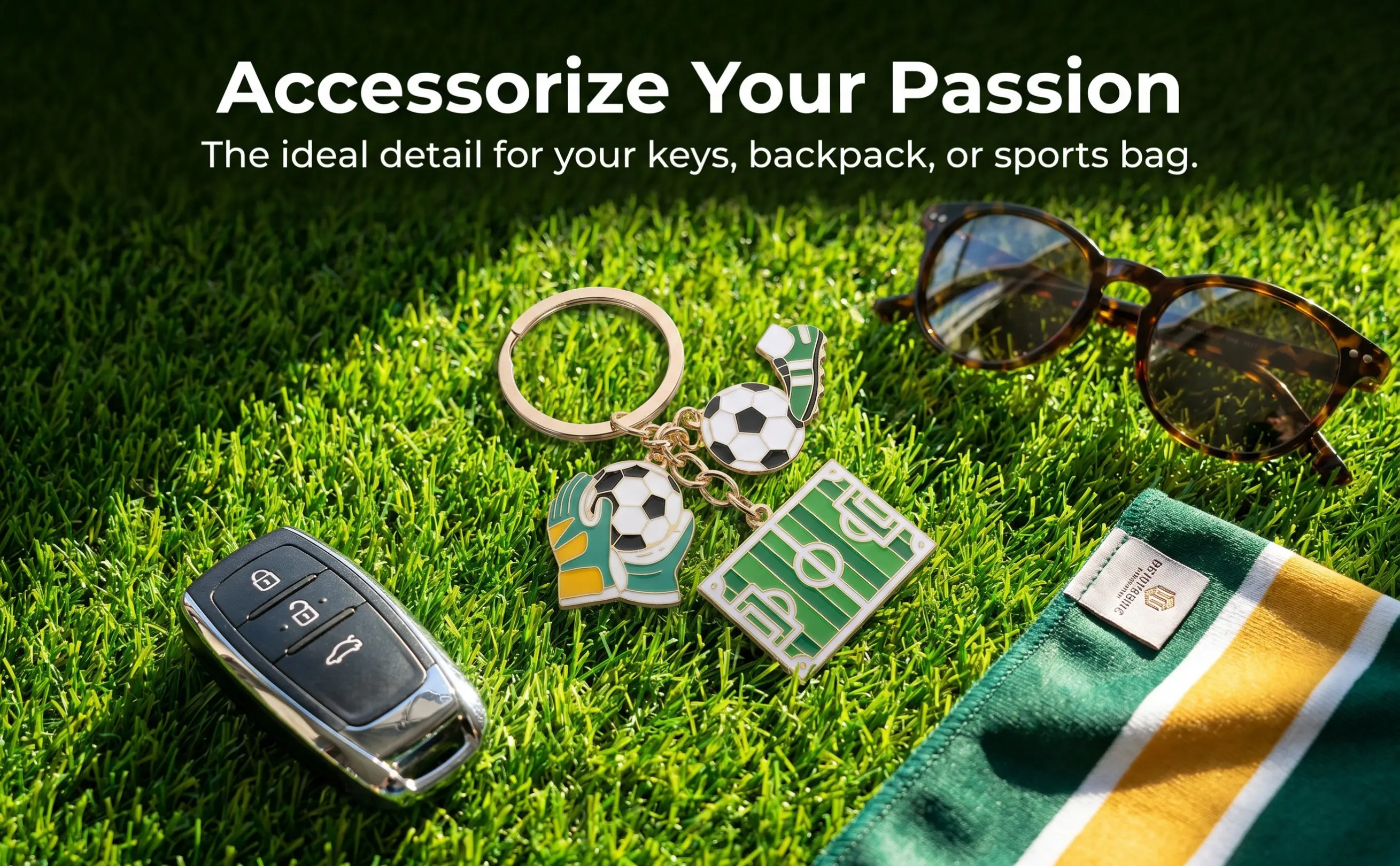 6Pcs Soccer Keychains Mini Metal Football Charm Sports Team Bag Pendant Birthday Graduation Party Favors Football Keyrings