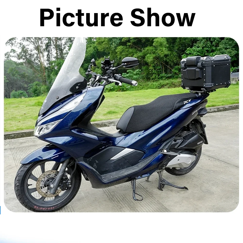 Für HONDA PCX125 PCX150 PCX160 PCX 125 PCX 150 PCX 160 Motorrad 3D-Mesh Sonnenschutz Atmungsaktiver Sitzkissenbezug Wärmeabzugsbezug – Detail 6
