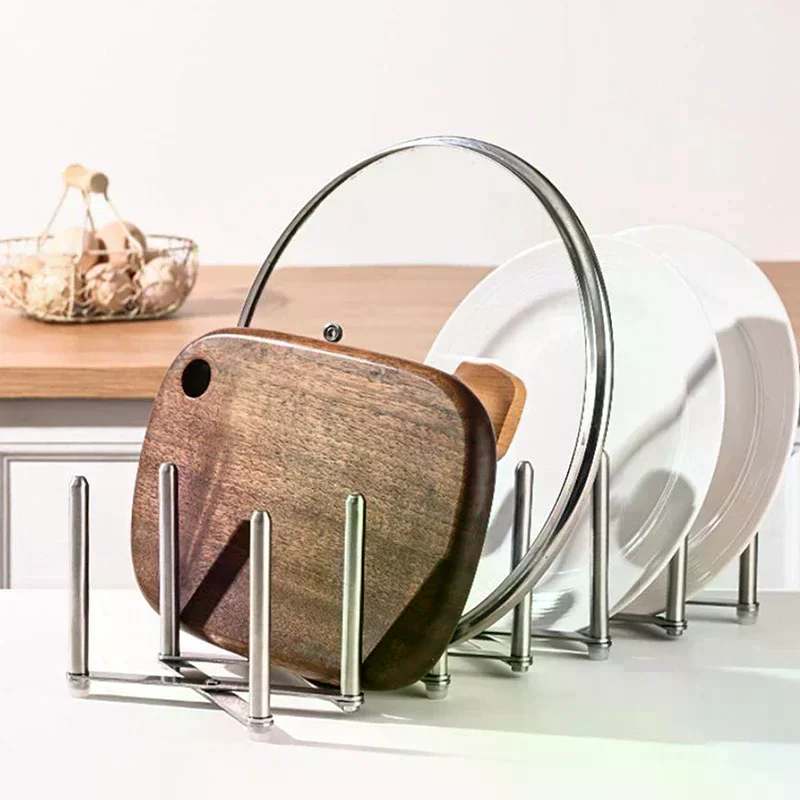 Pot Lid Rack Pan Lid Organizer - Kitchen Gadgets Rack Storage 评论和价格