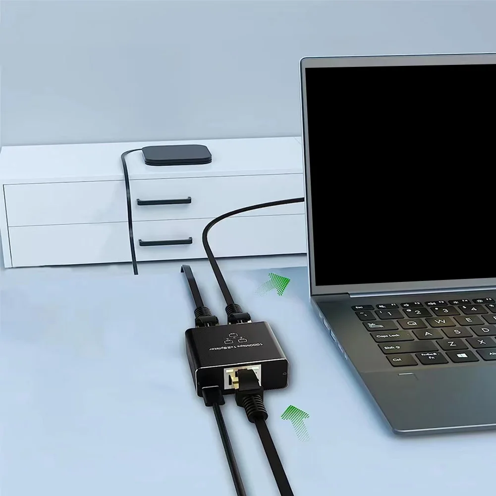 イーサネットスプリッター 1 ～ 2 ギガビット RJ45 LAN ネットワーク拡張 RJ45 イーサネットスプリッターアダプター LAN スプリッター Cat5/5e/6/7/8 で動作します