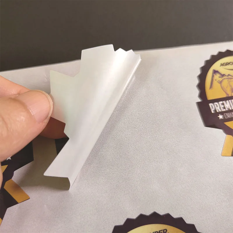 カスタマイズされた不規則な型抜き加工のコート紙フルーツパッケージステッカー、カラー印刷、商品名ラベル、パーソナライズされたロゴ入り