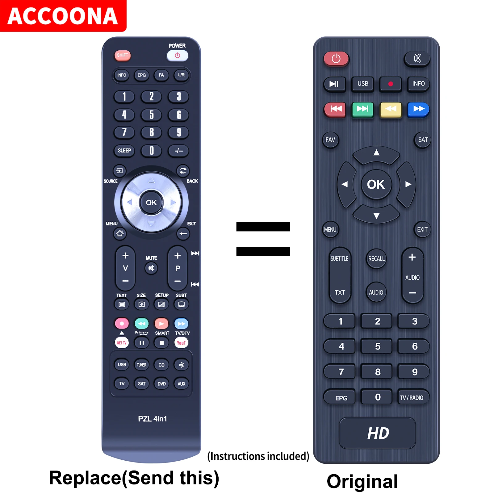 New Replacement Remote Control For Comag HD10 HD HDTV SAT Receiver