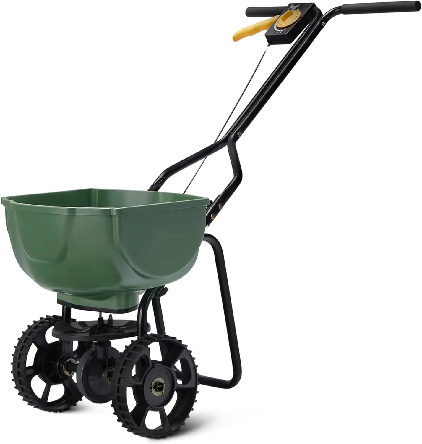 Fertilizer Spreader for Lawn, Evenly Spreading, Multi-Gear System, Covers 5000 Square Feet per Load, 33 Pounds, 0.53 Cubic Feet, All Season, 1-Pack