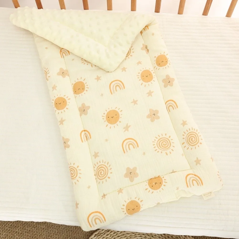 Coussin de poussette universel pour bébé, dessin animé, lapin, fleur, matelas carré arc-en-ciel, coussin de siège de bébé, siège de voiture