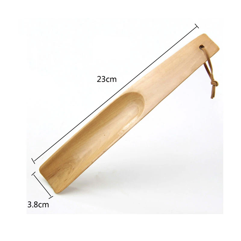 1 PC Durable Professional Wooden Shoe Horn Professional Shoe Spoon Home Tools Long Handle Shoehorn Useful Shoe Lifter