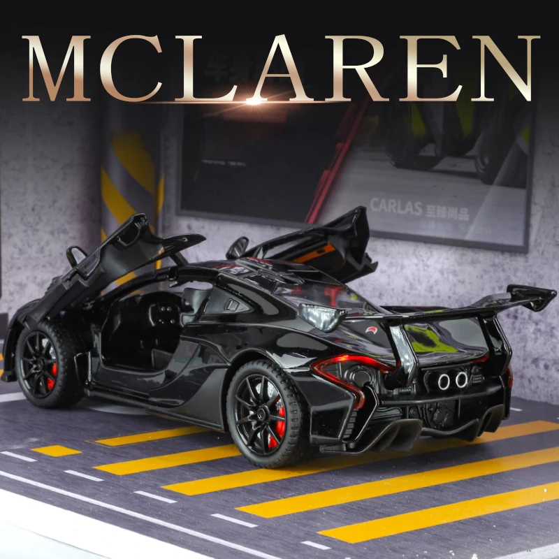 1:24 Alloy MoLaren P1 Supercar 765TL Fast and Furious model Butterfly door design Diecast toy collection display give children