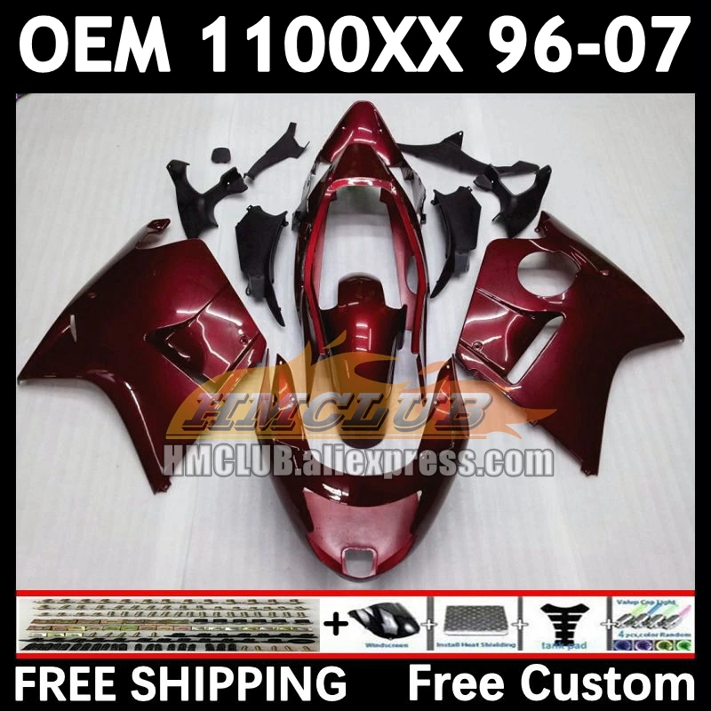 Blackbird For HONDA CBR 1100XX CBR1100 XX 86No.120 CBR1100XX 96 97 98 wine red 99 00 01 2002 2003 2004 2005 2006 2007 Fairing