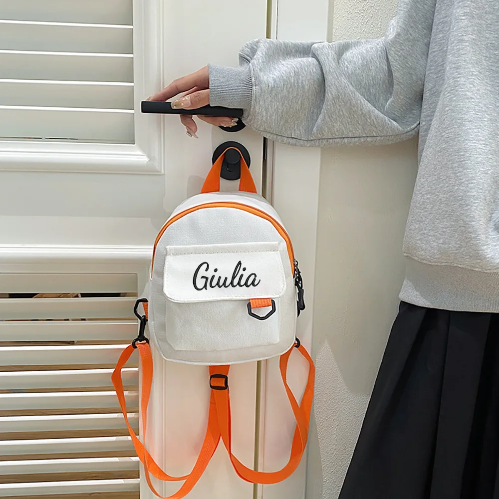 

Рюкзак из холста в стиле пэчворк в стиле Serene, рюкзак с вышивкой на заказ, универсальный модный детский дорожный рюкзак