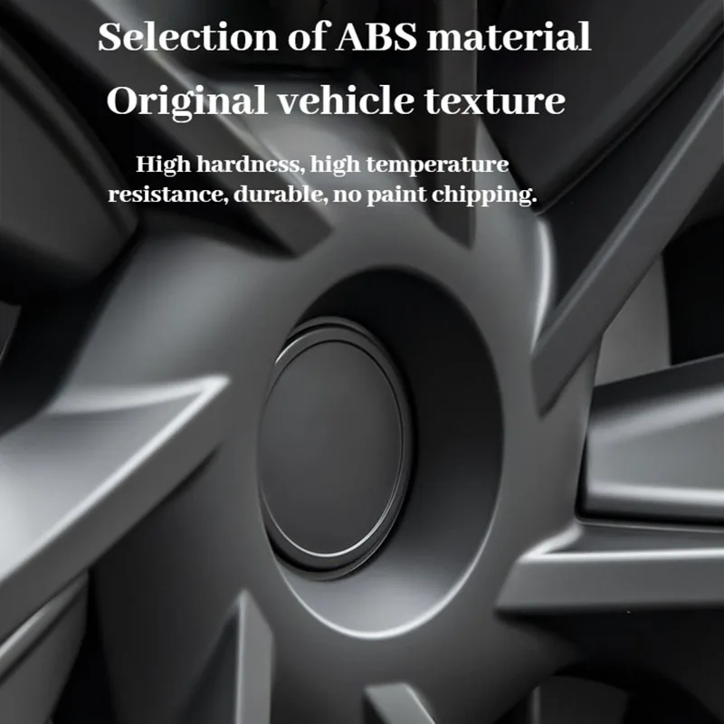 19 بوصة عجلة Hubcap غطاء ل جديد تسلا نموذج Y Juniper 2025 + محور قبعات الأداء غطاء عجلة كامل حافة غطاء اكسسوارات 4 قطعة