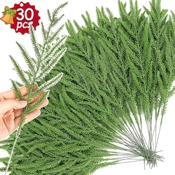 5/30x Real Touch Artificial Norfolk Pine Branches Faux Cedar Stems DIY Garland Christmas Tree Easter Home Green Pine Decoration