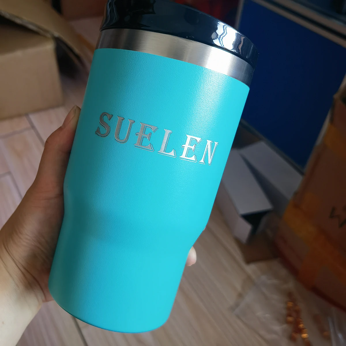 14 oz Insulated Coffee Tumbler with Custom Name - Thank You Gifts for Teachers Nurse Boss Coworkers Employee